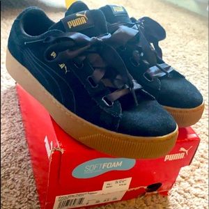 Platform Puma Vikky thick ribbon shoes